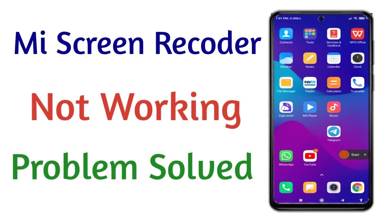 How To Fix Mi Screen Recorder Not Working In Redmi Phone | Mi Screen ...