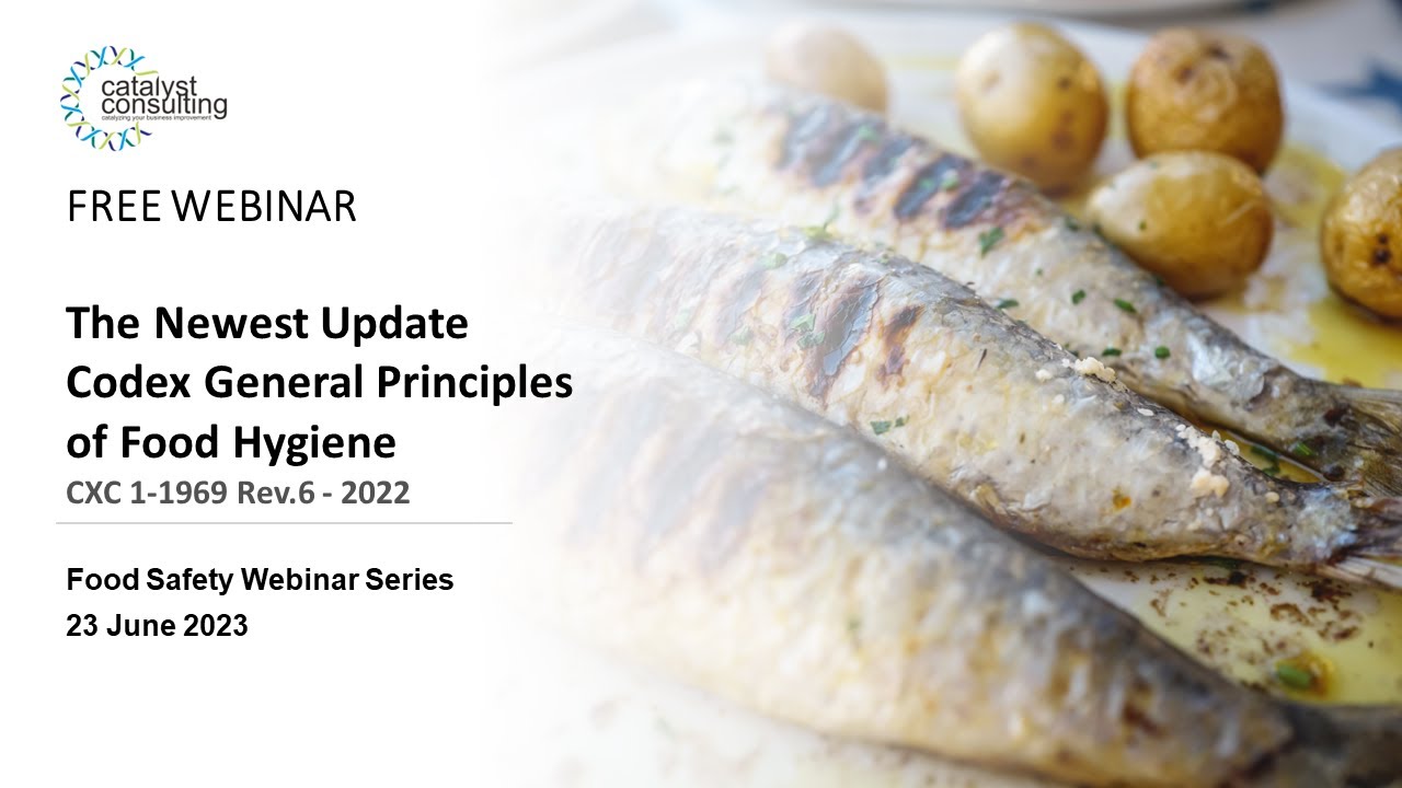 The newest update of codex general principles of food hygiene cxc 1