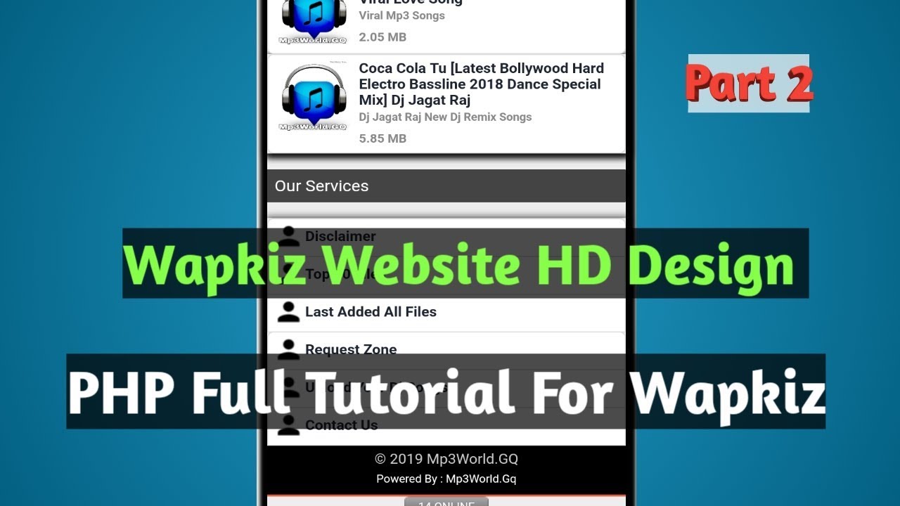 Wapkiz Website Full Php Style Pro Design Course || Part 2 || Wapkiz Website Design 2019