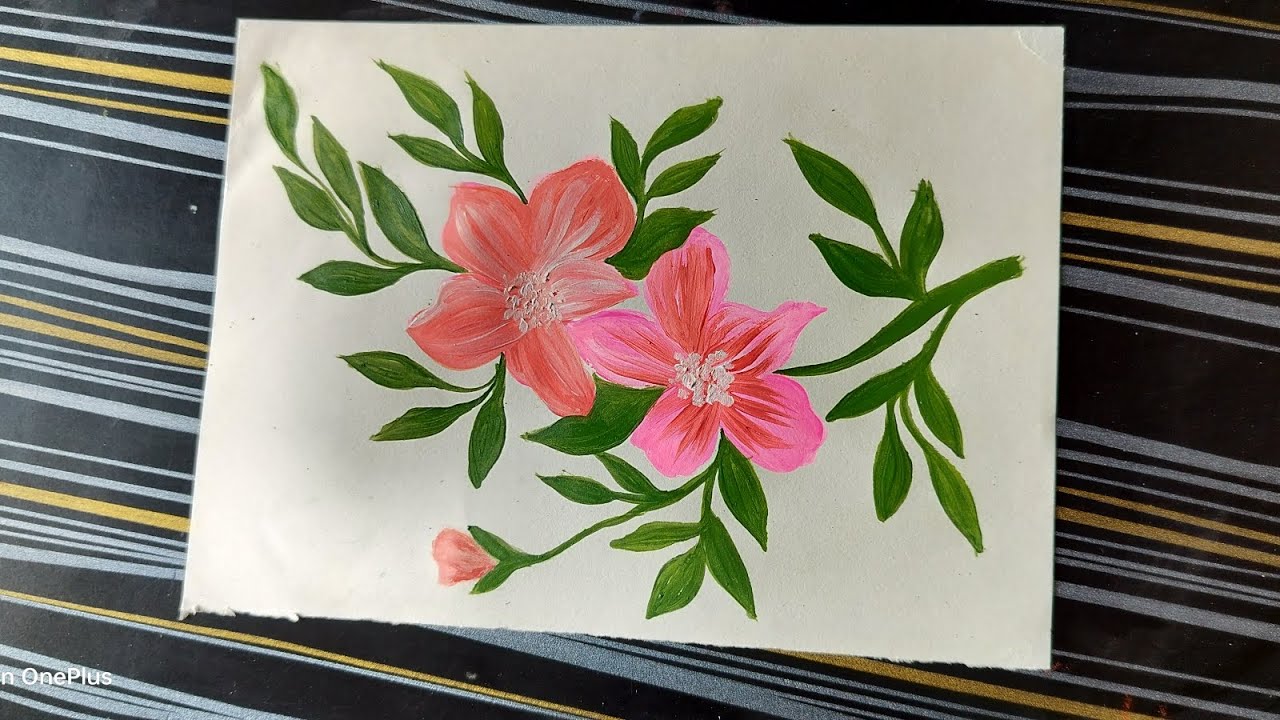 EASY Flower Painting For Beginners Acrylics ||How to paint Flowers ...