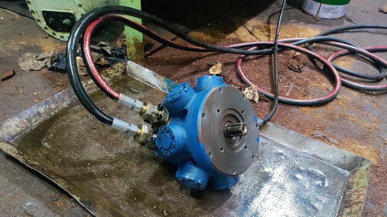 Testing Bignozzi BM65M Radial Piston Hydraulic Motor Shaft Rotation at 1000 Psi (shaft seal