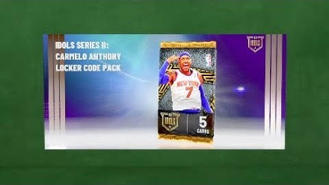 NBA 2K21 Idol Series 2 Dark Matter Carmelo Anthony Locker Code and Two New Hidden Locker Codes