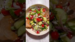15 Minute Cucumber Salad 🥒🍅✨ #saladrecipe #veganrecipes #healthyrecipes #easyrecipe