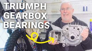 Triumph T140V Desert Sled Project | Gearbox Bearings & Crankcase Prep | 41
