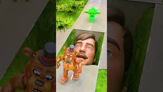 Characters Crossing Giant Pit with MrBeast over Sliding Bridge screenshot 3