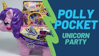 Polly Pocket Unicorn Party Playset Unboxing Toy Review | TadsToyReview