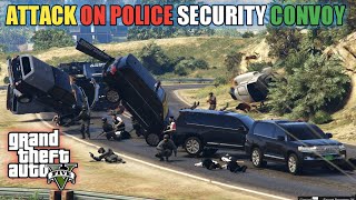 GTA 5 Gameplay  | Attack on Police Convoy | Franklin Rescued Michael | Game Loverz screenshot 2