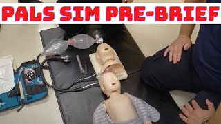 PALS Simulation Pre-Brief with Equipment and Chest Compression Fraction CCF explained Part 1