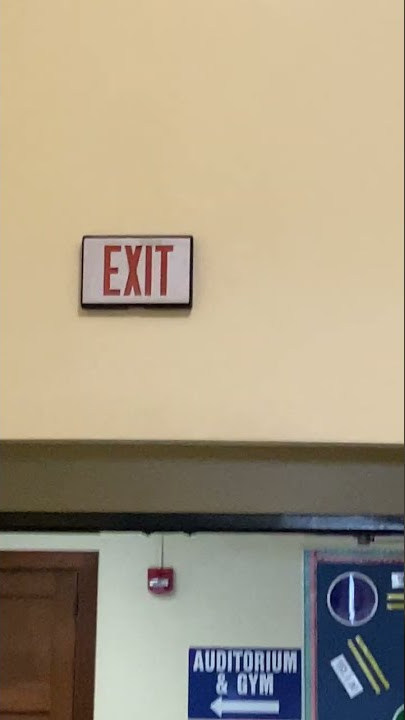 This exit sign isn't on for some reason