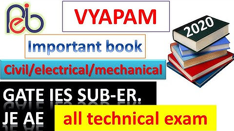 MP Vyapam Sub Engineer 2020 Recruitment Test || Important Technical Books