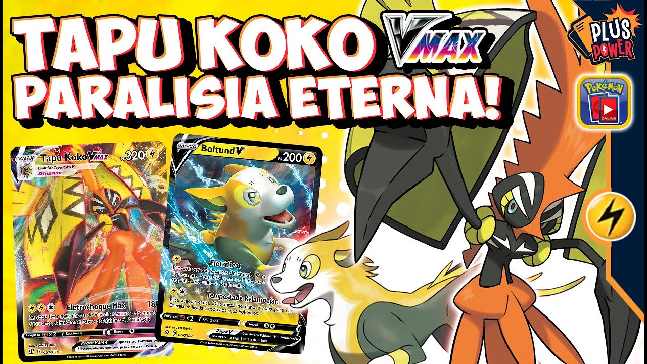 Carta Pokemon Tapu Koko VMAX Português 051/163 Card Original Copag Estilos  de Batalha