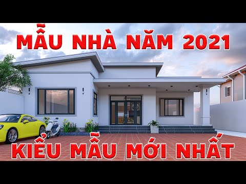 Mẫu nhà xu hướng năm 2021.Mái bằng, mái chéo kết hợp siêu đẹp