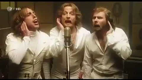 Bee Gees - Stayin' Alive parody. Sound recording in studio