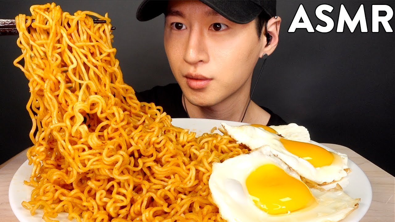 ASMR SPICY INDOMIE GORENG NOODLES MUKBANG (No Talking) COOKING & EATING SOUNDS | Zach Choi ASMR