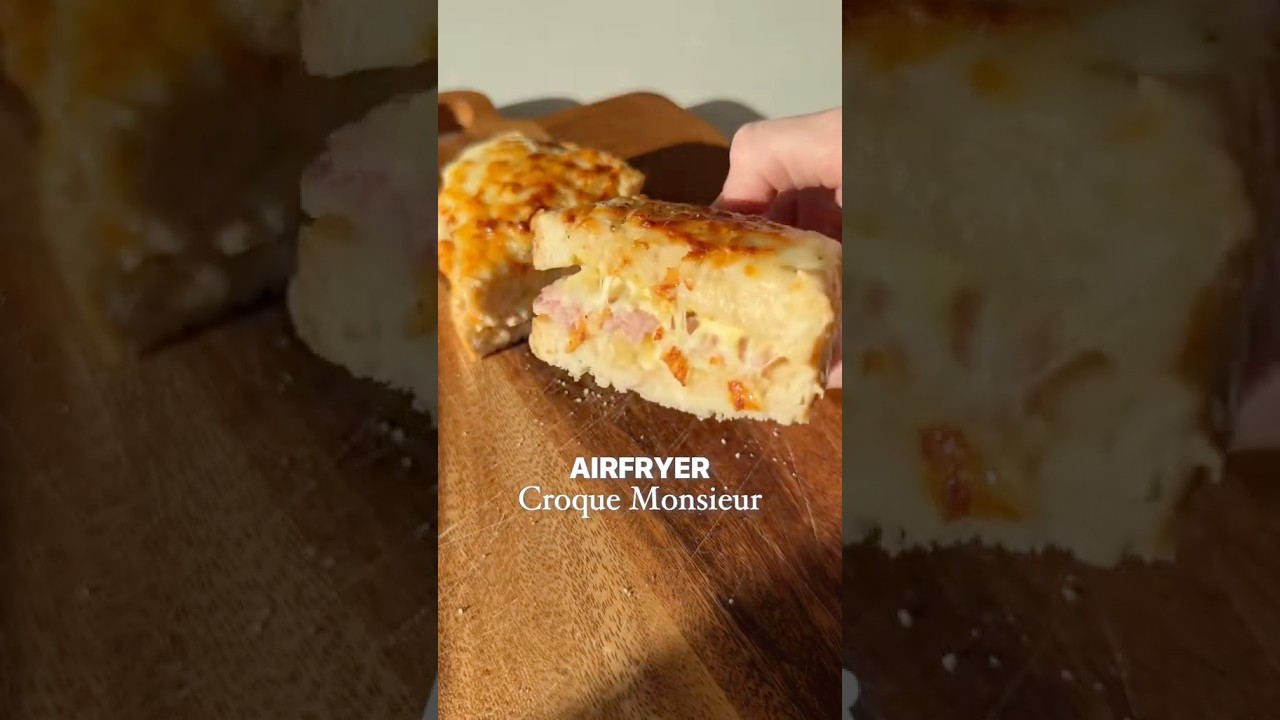Air Fryer Croque Monsieur 🇫🇷 #airfryer #recipe #hamandcheese #toastie #lunch #snacks Air Fryer Croque Monsieur 🇫🇷 #airfryer #recipe #hamandcheese #toastie #lunch #snacks