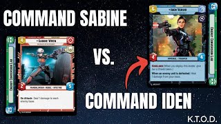 Star Wars Unlimited Gameplay - Command Sabine vs. Command Iden