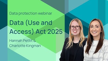 Data protection webinar: Data (Use and Access Act) 2025