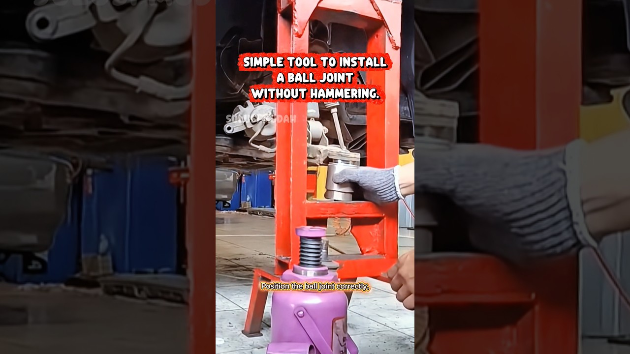 A simple tool to install a ball joint. Safe Ball Joint Installation Without Hammering #mechanic