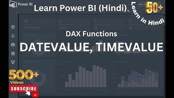 Power BI(हिंदी) DAX Functions Tutorial: Learn DATEVALUE and TIMEVALUE