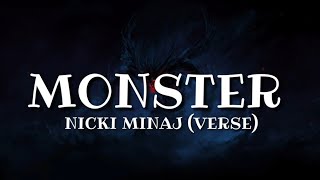 Nicki Minaj - Monster (Verse - Lyrics) [Pull up in the monster] Resimi