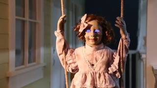Swinging Decrepit Doll Animated Prop Girl Hanging Halloween Decor Sensor Swinging Decrepit Doll Animated Prop Girl Hanging Halloween Decor Sensor