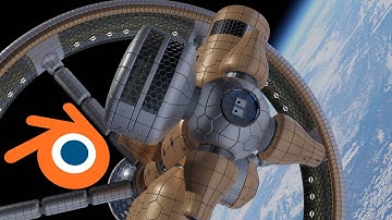 Artificial Gravity Space Ship Blender animation