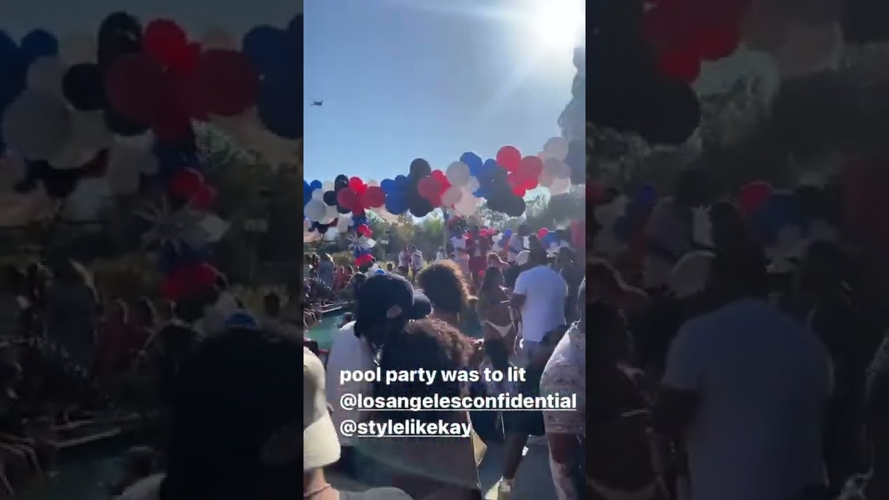 the game 4 of july pool party was lit 
