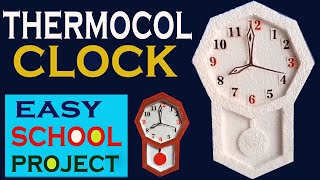 pendulum wall clock model with thermocol for school project