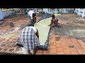 House roof water leakage solution-do creative asphalt seat installation-using by sand cement & sugar