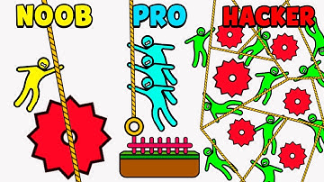 NOOB vs PRO vs HACKER - Rope Rescue