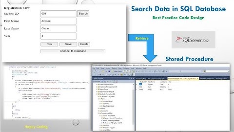 ASP.NET # 3 : Search / Retrieve Data in SQL Database