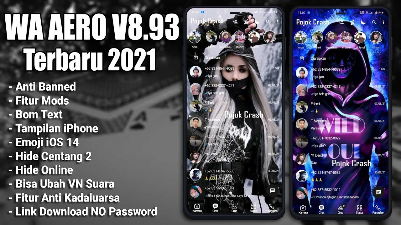 UPDATE🔥 WhatsApp Terbaru 2021 || WA Aero v8.93 -Tampilan iPhone -Fitur Terlengkap