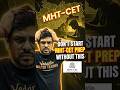 ❌ Don’t Start MHT CET Preparation Without This #careerguidance #harshsir #mhtcet2026 #bestcolleges