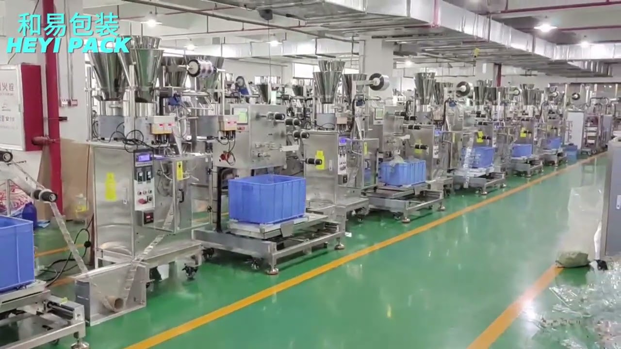 Instant noodle seasoning sachet packaging machine, 5 product mix in one bag.