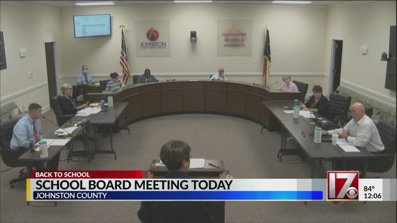 School board meeting in Johnston County
