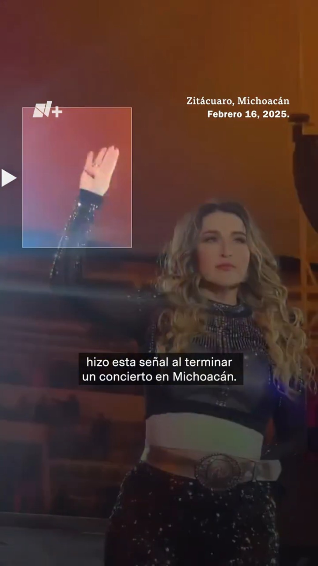 Alicia Villareal y la señal de violencia - N+ #Shorts