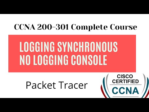 logging synchronous | no logging console in Packet Tracer