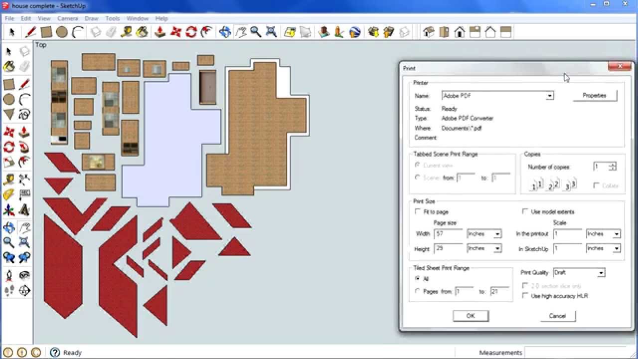 print to scale sketchup