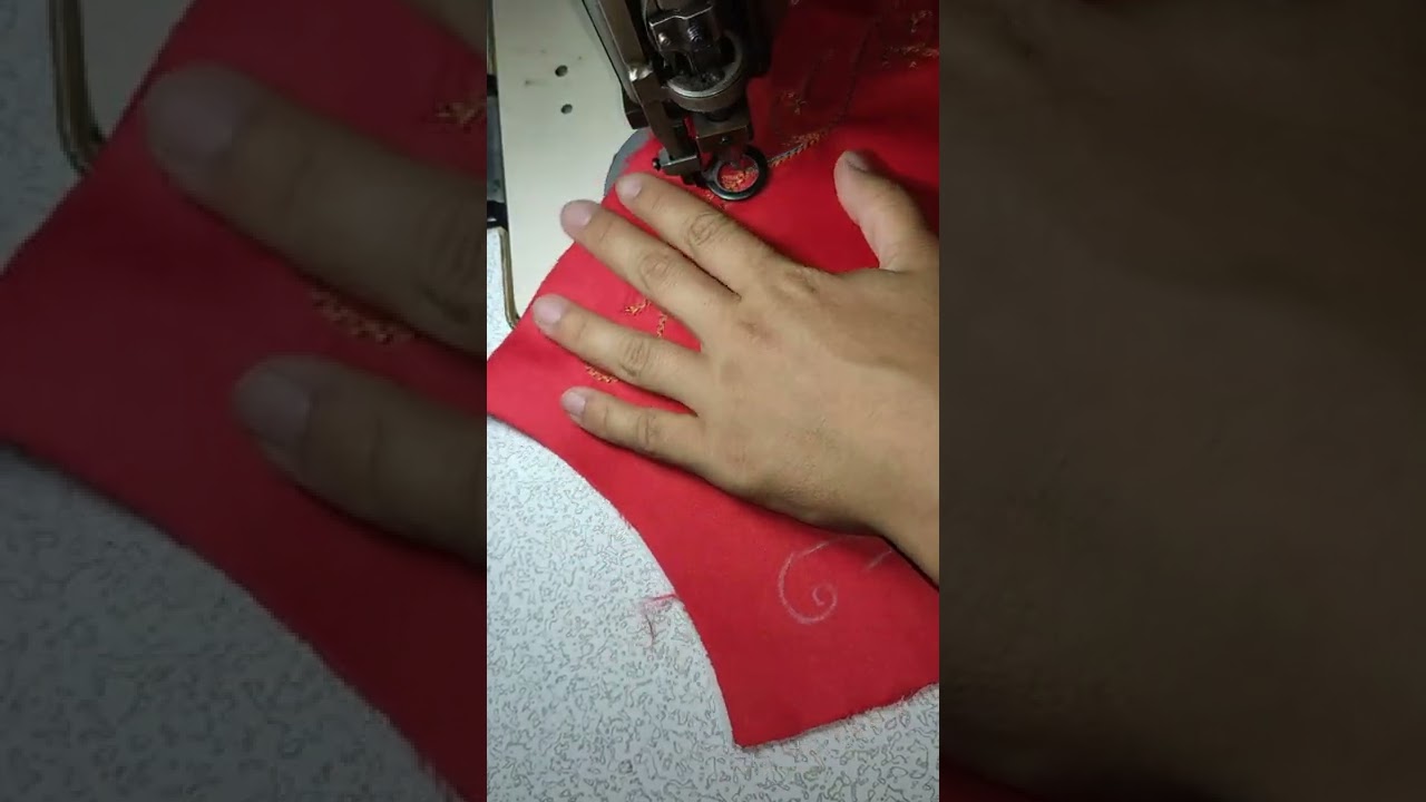 простой орнамент на тамбурной машинке