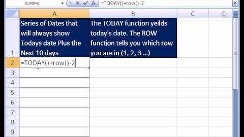 Excel Magic Trick #141 part 2: Series of Dates