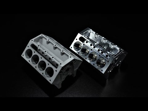 Now on Kickstarter: CNC Machined V8 Aluminum Engine Block Pen Holder