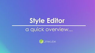 Styling your website | Limecube Style Editor