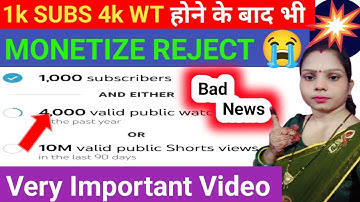 1K Sub 4K Hrs पूरा होने के बाद भी Youtube क्या चेक✅करता है (7 Mistakes) Channel Monetize kaise kare