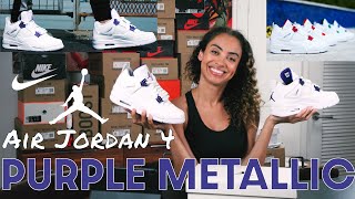 womens jordan 4 metallic purple