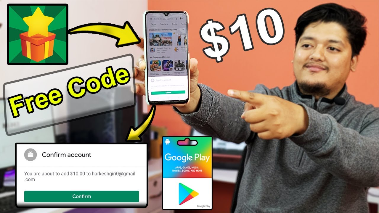 Earn $10 Free Google Play Gift Card Codes 💥 | Free Google Redeem Code 2021  | Appnana Payment Proof? - Youtube