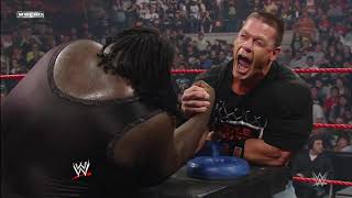 John Cena vs  Mark Henry   Arm Wrestling Contest  Raw, Feb  4, 2008