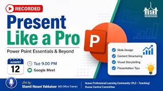 PowerPoint Workshop - Husna PLC - excelguru.co.in