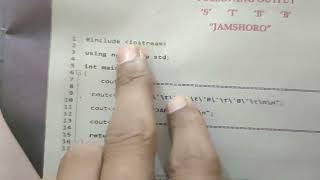 Write A Program Using Escape Sequence That Display The Following Output "S'' "T" "B" "B" "Jamshoro"
