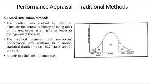 Performance Appraisal Traditional Methods
