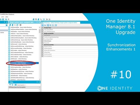 One Identity Manager | Upgrade 8.1 #10 | Synchronization Enhancements Part 1